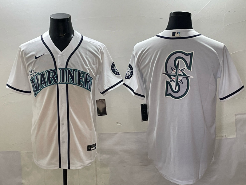 Men Seattle Mariners blank white MLB 2025 Nike jersey 0017